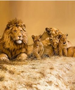 Animal Lion Family diamond painting