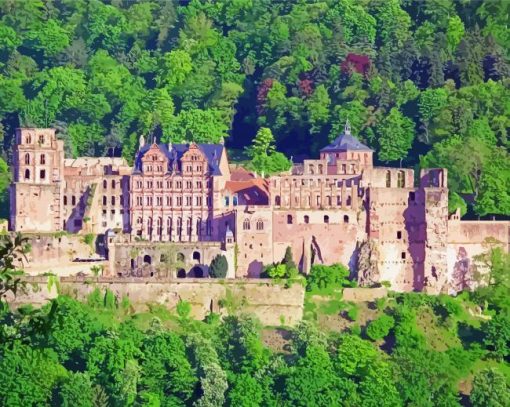 Heidelberger Castle Germany diamond painting