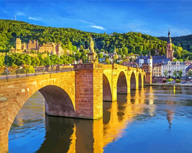 Heidelberger Old Bridge diamond painting