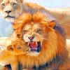 Lion Family diamond painting