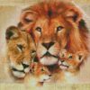 Lion Family Animals diamond painting