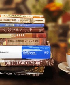 A Cup Of Coffee And Books diamond painting