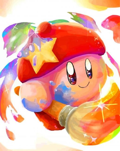 Adorable Kirby diamond painting