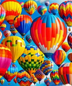 Aesthetic Colorful Hot Airballoons diamond painting