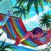 Anime Girls On Hammock diamond painting