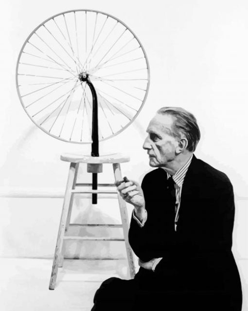 Black And White Marcel Duchamp diamond painting