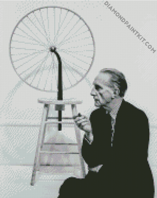 Black And White Marcel Duchamp diamond painting