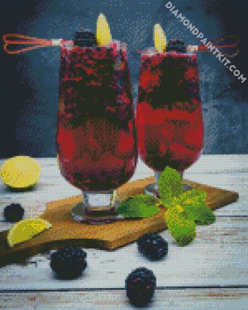 Black Berry Mojitos diamond painting