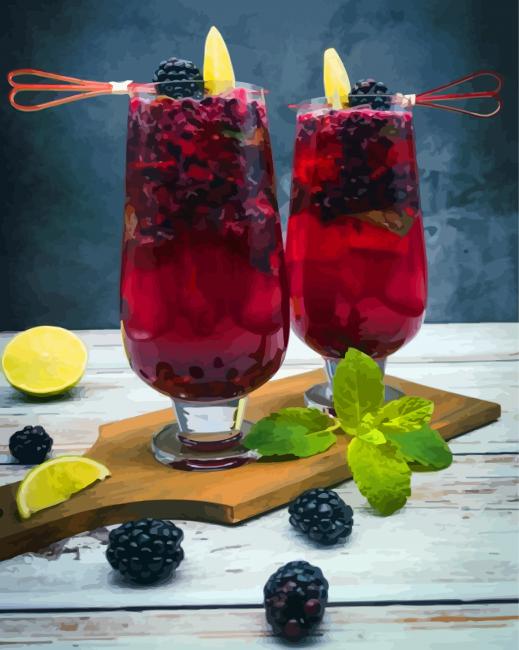 Black Berry Mojitos diamond painting