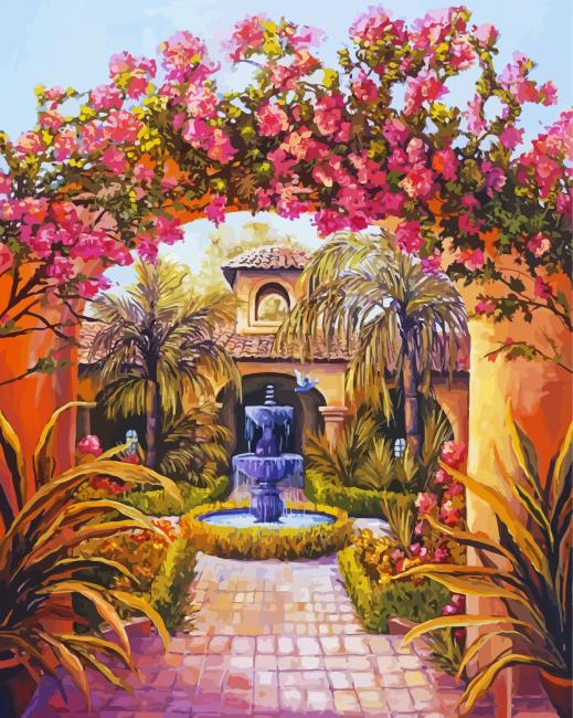 Bougainvillea Garden diamond painting