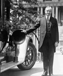 Calvin Coolidge In The White House diamond painting