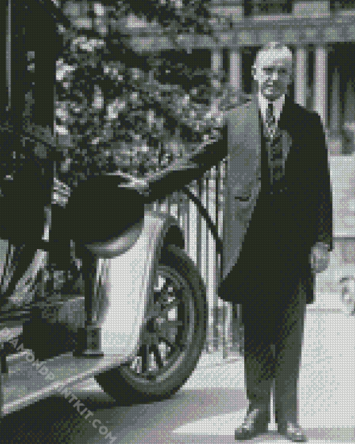 Calvin Coolidge In The White House diamond painting