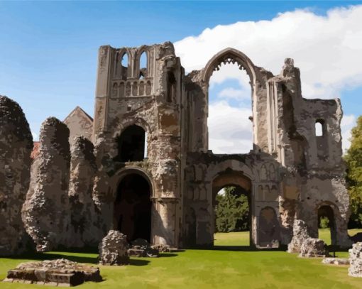 Castle Acre Castle Acre Priory Norfolk diamond painting