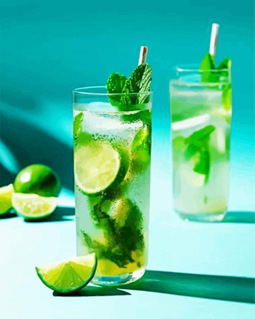 Classic Mojito Mocktail diamond painting