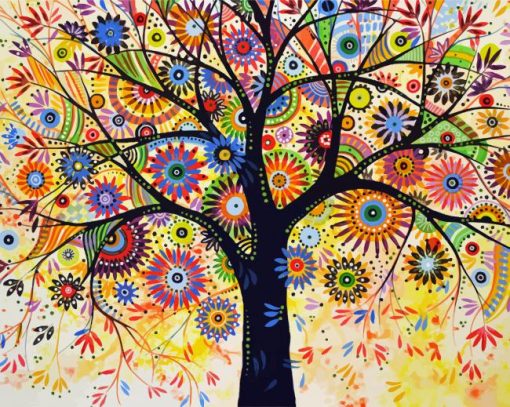 Colorful Abstract Tree Art diamond painting