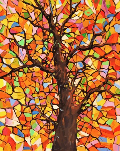 Colorful Abstract Tree diamond painting