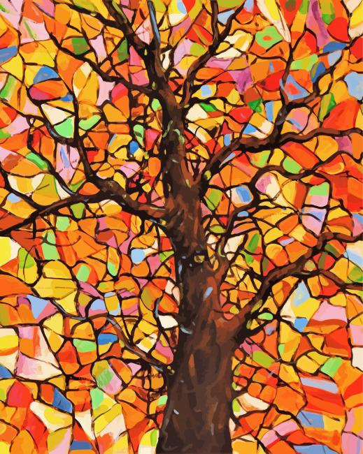 Colorful Abstract Tree diamond painting