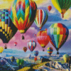 Colorful Airballons Up diamond painting