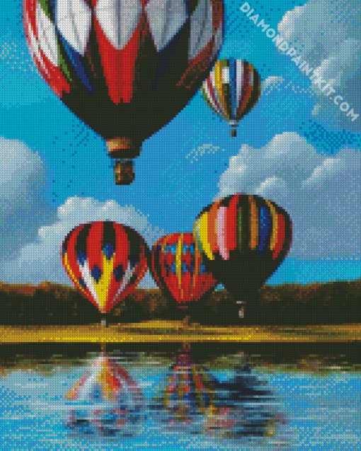 Colorful Hot Airballoons diamond painting