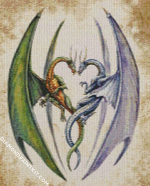 Entwined Dragons Art diamond painting