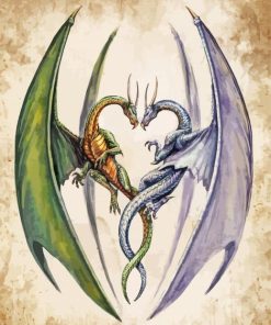 Entwined Dragons Art diamond painting