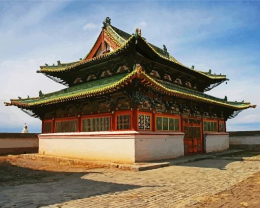 Erdene Zuu Monastery Mongolia diamond painting