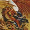 Fantasy Entwined Dragons diamond painting