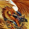 Fantasy Entwined Dragons diamond painting