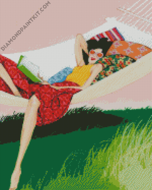 Girl Relaxing diamond painting