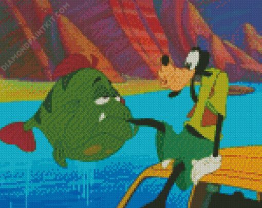 Goofy And The Fish diamond painting