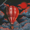 Hot Airballoon Over Clouds diamond painting