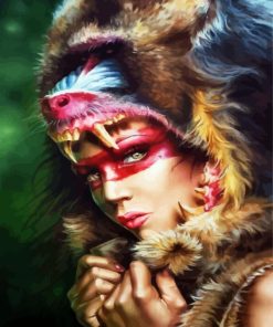 Huntress Mandrill diamond painting