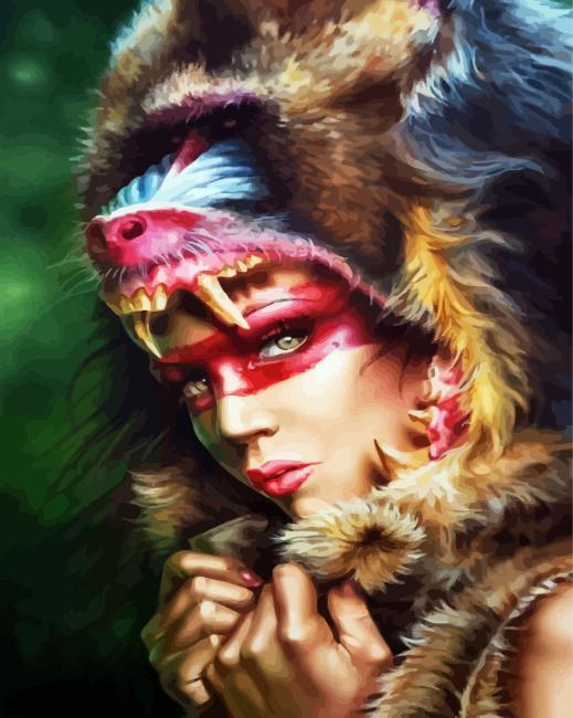 Huntress Mandrill diamond painting