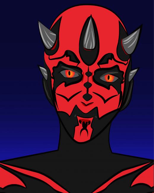 Illustration Darth Maul diamond painting