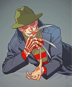 Illustration Freddy Krueger diamond painting