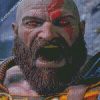 God Of War 3 Kratos With Beard diamond painting