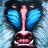 Mandrill Monkey Face diamond painting