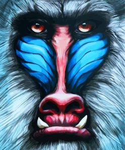 Mandrill Monkey Face diamond painting