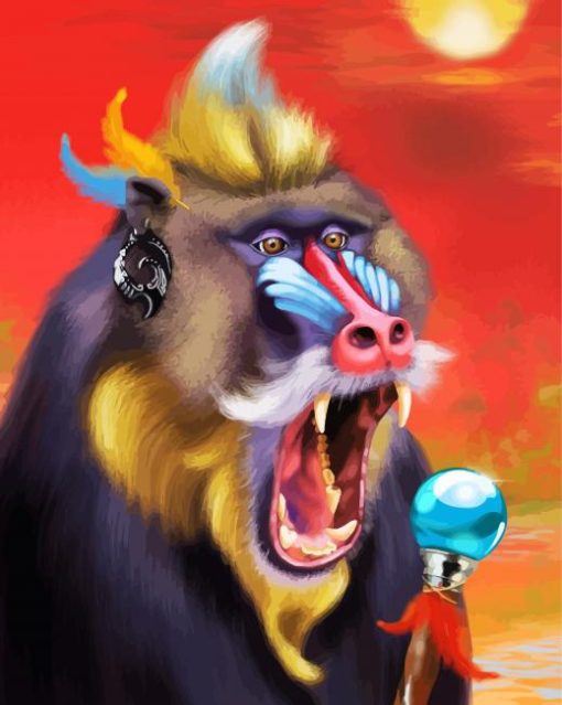 Mandrill Monkey diamond painting