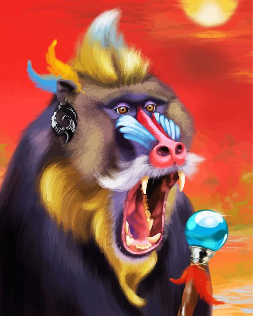 Mandrill Monkey diamond painting