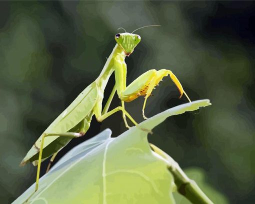 Mantis On Leaf diamond painting