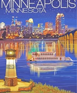 Minneapolis Spoonbridge Poster diamond painting