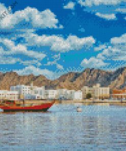 Mutrah Corniche Muscat diamond painting