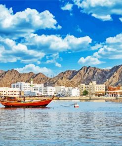 Mutrah Corniche Muscat diamond painting