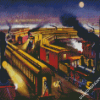 Night Time Trains diamond painting