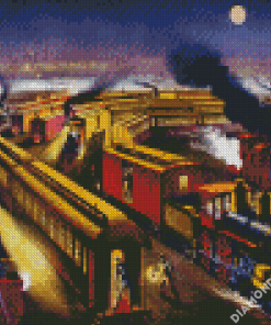 Night Time Trains diamond painting