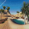 Oasis Desert diamond painting