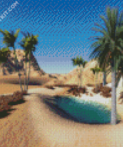 Oasis Desert diamond painting