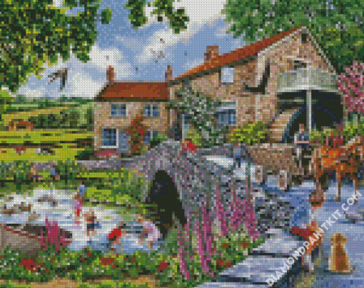 Old Mill diamond painting