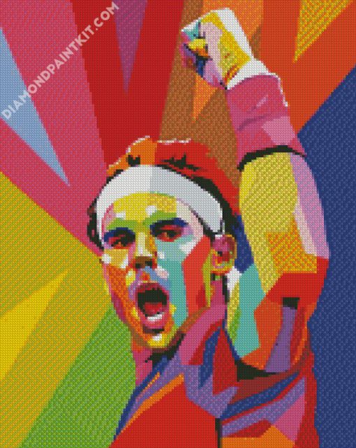 Pop Art Rafael Nadal diamond painting